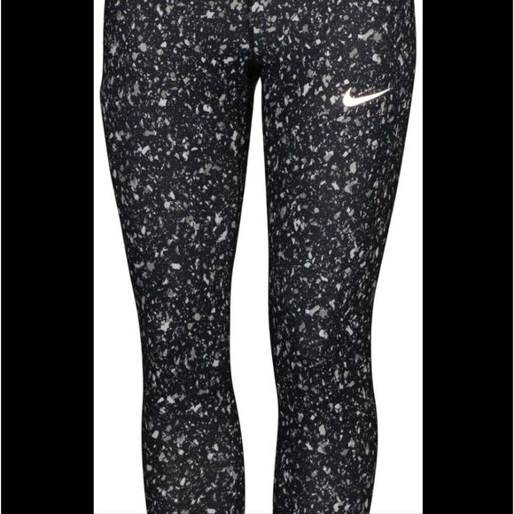 Nike Power Essential Black & Gray Cropped Running Leggings (S) - Picture 3 of 8